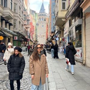 Stylish Brown Plaid Coat